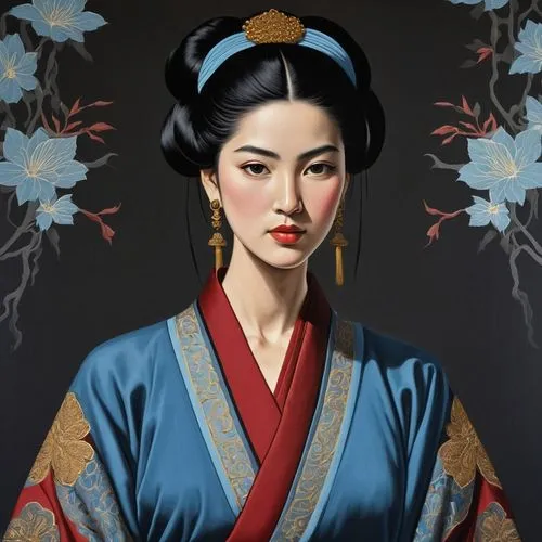 geisha,geiko,geisha girl,maiko,uemura,japanese woman,Art,Artistic Painting,Artistic Painting 06