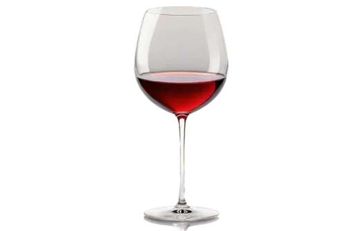 A wine glass, half full, red wine, curved stem, transparent body, reflected light, solo, elegant, sophisticated, luxurious, evening atmosphere, soft focus, warm lighting, shallow depth of field, cinem