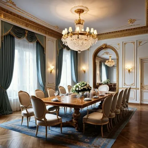 dining room,breakfast room,dining room table,dining table,danish room,ornate room,baccarat,ritzau,interior decor,luxury home interior,interior decoration,great room,mikhailovsky,poshest,royal interior,opulently,board room,meurice,palladianism,opulent