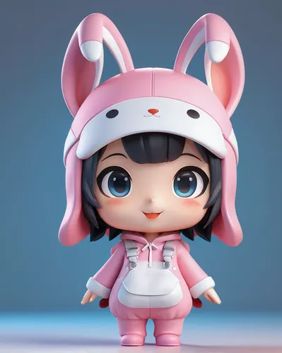 cute cartoon character,kawaii pig,plush figure,funko,no ear bunny,pubg mascot,3d figure,3d model,little bunny,kotobukiya,kawaii,piggybank,chibi girl,chibi,little rabbit,chopper,japanese kawaii,material test,kawaii girl,game figure,Unique,3D,3D Character