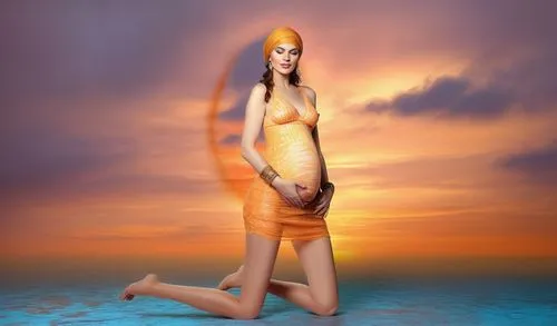 Beautiful pregnancy young womaan full nude very exotic and misty skyll ,a woman is sitting with her belly in the air,image manipulation,photo manipulation,photoshop manipulation,photomanipulation,comp