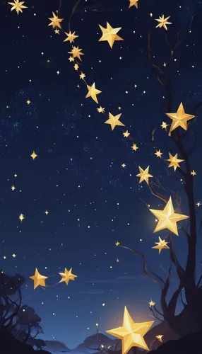 Craft a mystical and enchanting Discord banner GIF with twinkling stars.,starry sky,night stars,christmasstars,moon and star background,star garland,hanging stars,stars,star bunting,falling stars,the 