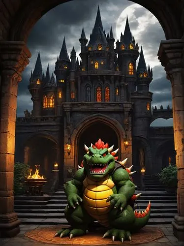 fuel-bowser,castleguard,petrol-bowser,haunted castle,skylander giants,castle of the corvin,frog king,true toad,fantasy picture,game illustration,skylanders,3d fantasy,ghost castle,knight's castle,fairy tale castle,bulbasaur,frog background,gargoyle,halloween background,yoshi,Art,Artistic Painting,Artistic Painting 49