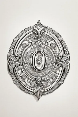 belt buckle,escutcheon,art deco ornament,brooch,decorative plate,circular ornament,door knocker,sconce,bonnet ornament,wall plate,ornament,decorative element,art nouveau design,amulet,ornate pocket watch,ring with ornament,silversmith,bell plate,ceiling fixture,metal embossing,Illustration,Black and White,Black and White 06