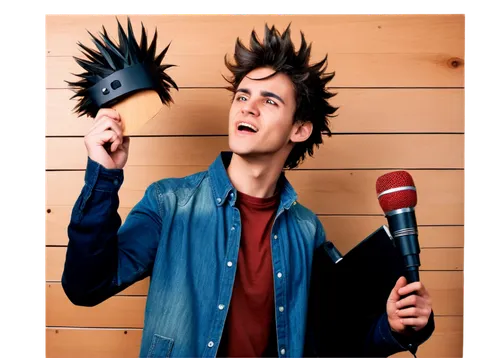 parodia,hair brush,hairbrush,hairbrushes,static electricity,prickle,hairdryer,watsky,exploding head,spiky,drillbit,scissorhands,spikey,hairdryers,ltt,hair drying,electric megaphone,biddlecomb,handheld electric megaphone,mohawked,Illustration,Realistic Fantasy,Realistic Fantasy 12