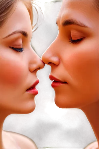 girl kiss,cheek kissing,kissing,amorous,cosmetic products,face to face,olfaction,smelling,women's cosmetics,mother kiss,courtship,image manipulation,sniffing,making out,first kiss,kiss,airbrushed,whispering,natural cosmetics,lip care,Illustration,Realistic Fantasy,Realistic Fantasy 31