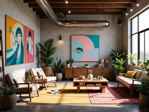 loft,modern decor,apartment lounge,contemporary decor,lofts,living room,interior design,mid century modern,interior decor,livingroom,penthouses,sitting room,midcentury,decor,interiors,an apartment,home interior,interior modern design,mid century,interior decoration