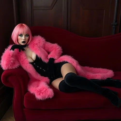 pink chair,fur,animal fur,pink cat,pink leather,dark pink in colour,the fur red,burlesque,dark pink,fur coat,pinkola,sofa,pink,neopolitan,doll paola reina,angelyne,pink beauty,cruella,mesmero,pinzi