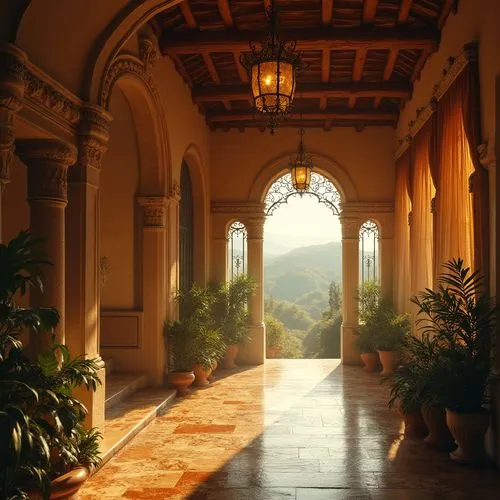 corridor,hallway,hacienda,corridors,theed,lobby,parador,patio,patios,atriums,foyer,entrance hall,hall,santa barbara,pasadena,philbrook,hallway space,entranceway,breezeway,hall of the fallen,Photography,General,Realistic