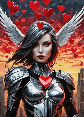 winged heart,archangel,heart background,flying heart,hawkgirl,queen of hearts,heart clipart,love angel,cupidity,cupid,valentierra,coeur,cyberangels,cupido,red heart,valentine background,the archangel,painted hearts,dark angel,valentines day background,Art,Artistic Painting,Artistic Painting 45