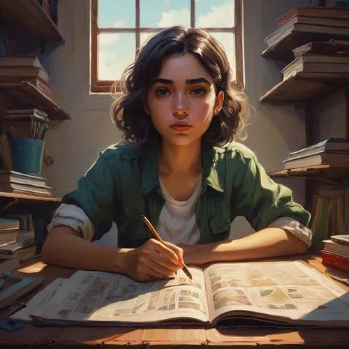 heatherley,girl studying,donsky,librarian,bibliophile,seregil,little girl reading,study,bookworm,liesel,the girl studies press,scholastic,lectura,sci fiction illustration,tutor,scholar,arrietty,llibre,alita,book wallpaper,Conceptual Art,Fantasy,Fantasy 15