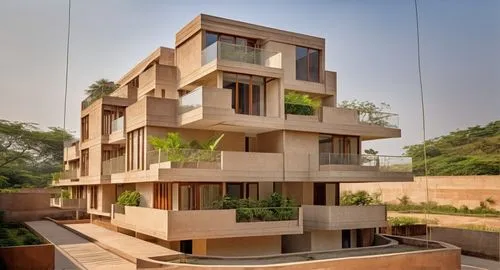 habitat 67,chandigarh,build by mirza golam pir,cubic house,cube stilt houses,modern architecture,residential house,corten steel,block balcony,concrete blocks,eco-construction,residential,block of flat