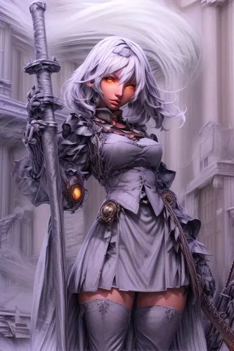 nier,yagyu,drakengard,langrisser,schwarzes,labrys,alters,dark elf,chaika,khatuna,gothicus,penthesilea,soulcalibur,brandish,haseo,keine,smolla,praetor,claymore,swordswoman