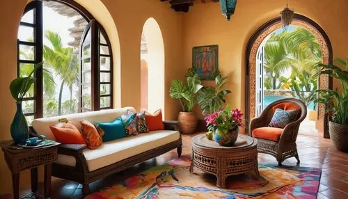 moroccan pattern,interior decor,sitting room,cabana,palmilla,alcove,riad,home interior,patios,living room,chaise lounge,bohemian art,ornate room,marrakesh,patio,haveli,entryway,cabanas,spanish tile,sunroom,Conceptual Art,Fantasy,Fantasy 23