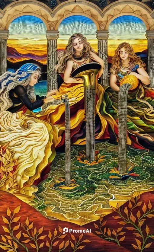 botticelli,tapestry,the three graces,apollo and the muses,secret garden of venus,greek mythology,the annunciation,woman at the well,gold art deco border,greek myth,celtic woman,background image,spring