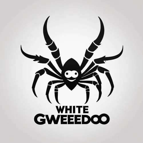 widow spider,funnel web spider,edged hunting spider,tangle-web spider,geoemydidae,halloween vector character,twitch logo,baboon spider,orb-weaver spider,weevil,logodesign,white and black color,logo header,whitey,webbing clothes moth,walking spider,paperwhite,vector image,webbing,sweetgrass,Unique,Design,Logo Design