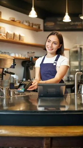 barista,establishing a business,woman at cafe,electronic payments,women at cafe,cashier,restaurants online,waiting staff,customer experience,pastry chef,customer success,waitress,girl in the kitchen,c