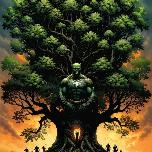 tree of life,celtic tree,yggdrasil,flourishing tree,oak tree,magic tree,the japanese tree,the branches of the tree,family tree,sacred fig,tree,colorful tree of life,bodhi tree,mother earth,rooted,qabalah,treebeard,druidic,green tree,ents,Illustration,American Style,American Style 02