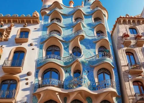 gaudi,malaga,pedrera,casa fuster hotel,gaudi park,espagne,guell,nerja,spanish tile,menton,seville,sevilla,altea,the palau de la música catalana,sevilla tower,palma de mallorca,hotel w barcelona,hanging houses,miralles,balconies,Unique,3D,3D Character