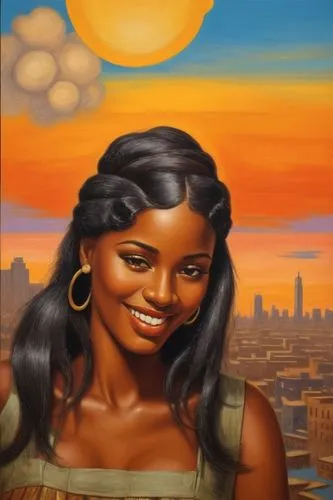 sunset in africa,african american woman,african woman,toccara,monifa,nigeria woman,oshun,portrait background,oluchi,oduwole,authoress,assata,world digital painting,amaka,sunlike,zipporah,letoya,kelefa