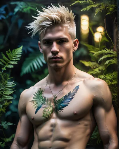 tarzan,gardener,male elf,garden of eden,jungle,nature and man,male model,forest man,austin stirling,tropical jungle,farmer in the woods,danila bagrov,alex andersee,forest background,rainforest,forest dragon,adonis,wild plant,faun,woodland,Photography,Artistic Photography,Artistic Photography 02