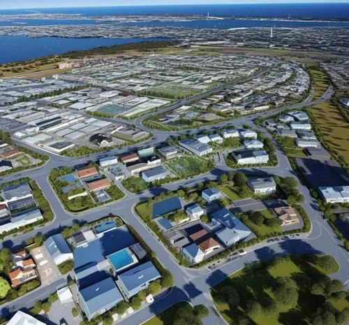 turn 2d image into 3d.,an aerial view of a city with houses,khayelitsha,pakuranga,aerotropolis,pimpama,koombana,papakura,Photography,General,Realistic