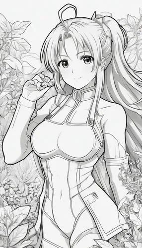 meiling,katsuragi,mono-line line art,sanae,sunohara,sakiko,Illustration,Japanese style,Japanese Style 01