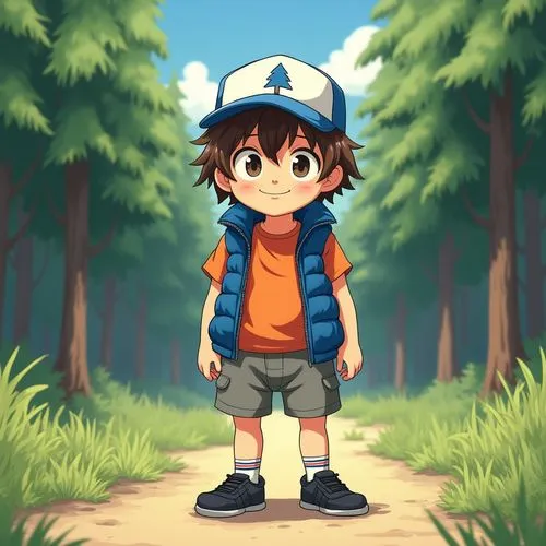 kaban,spelunker,forest walk,hiker,tolkun,digidestined