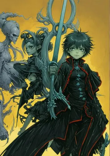 clamp,kurogane,nihei,nomura,the three magi,lelouch,Illustration,Paper based,Paper Based 17