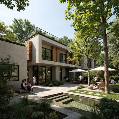 modern house,cohousing,revit,residential house,3d rendering,landscape design sydney,milanello,sketchup,forest house,pavillon,landscaped,residential,private house,showhouse,holiday villa,garden elevation,prefab,smart house,contemporaine,tonelson