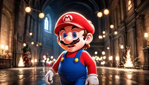 mario,super mario,luigi,super mario brothers,mario bros,3d render,christmas banner,3d rendered,plumber,nintendo,milan cathedral,digital compositing,haunted cathedral,game character,gothic church,render,duomo,3d background,yoshi,christmas wallpaper,Anime,Anime,Cartoon