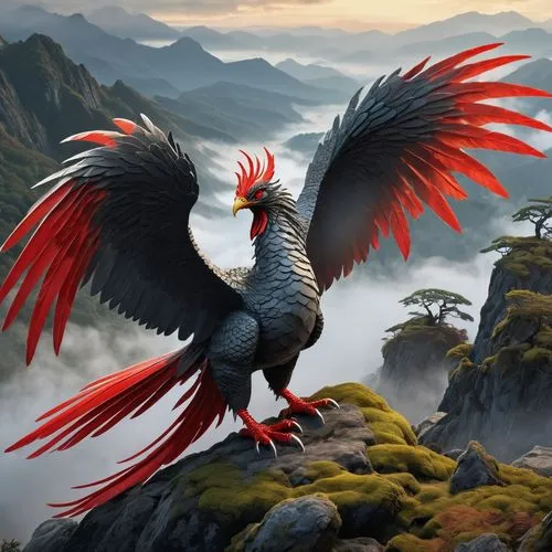 alpine chough,gryphon,garuda,phoenix rooster,nepal,hornbill,patung garuda,andean condor,black macaws sari,exotic bird,crane-like bird,condor,eagle illustration,imperial eagle,quetzal,flying hawk,african eagle,scarlet macaw,california condor,crane bird flying,Art,Artistic Painting,Artistic Painting 44