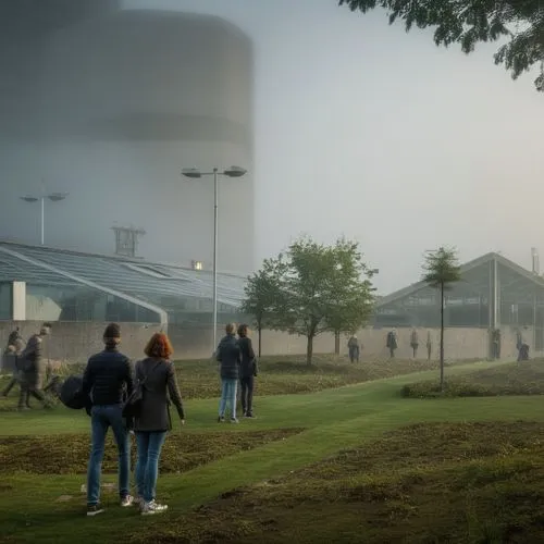emission fog,autostadt wolfsburg,cooling towers,ground fog,wind turbines in the fog,cooling tower,foggy day,industrial landscape,urban landscape,morning mist,the fog,render,foggy,dense fog,industrial smoke,high fog,the pollution,fog,tilt shift,atomium,Photography,General,Realistic