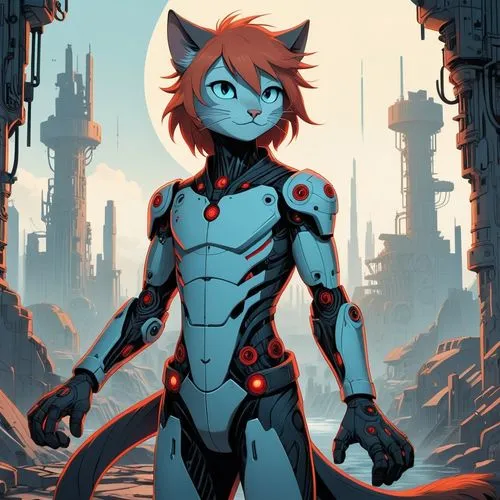 cyberstar,cyberdog,firestar,cyberian,rinzler,garrison,Illustration,Japanese style,Japanese Style 06