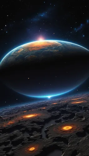 alien planet,alien world,futuristic landscape,exoplanet,earth rise,orbiting,space art,planet,planet alien sky,gas planet,astronomy,saturn,planet eart,lunar landscape,asteroid,kerbin planet,terraforming,planetary system,extraterrestrial life,planetarium,Illustration,Vector,Vector 20