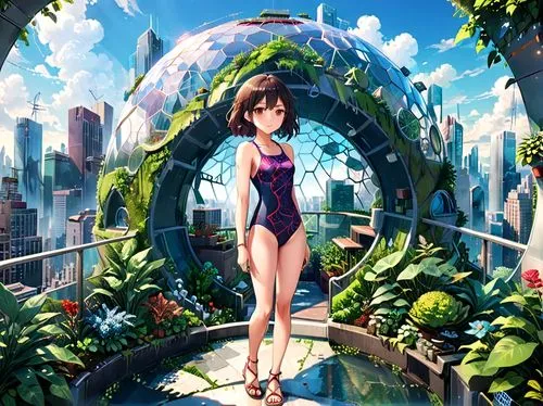 monogatari,summer background,hikari,diamond lagoon,sanya,suzumiya,Anime,Anime,Realistic