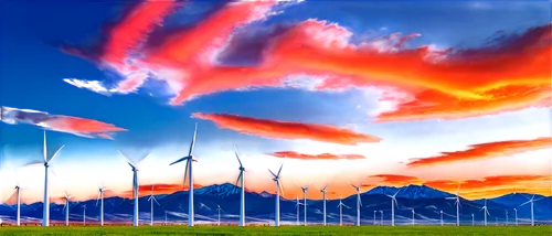 fields of wind turbines,wind turbines,windpower,wind farm,park wind farm,windfarms,windenergy,wind power,wind energy,wind power generation,windfarm,wind machines,wind power plant,wind park,wind mills,windmills,the windmills,renewable energy,energy transition,wind turbine,Illustration,Abstract Fantasy,Abstract Fantasy 13