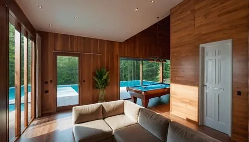 wooden sauna,luxury bathroom,paneling,interior modern design,modern room,amanresorts,cabin,contemporary decor,inverted cottage,wood window,wood casework,bohlin,cabins,guest room,mid century house,hardwood floors,sunroom,mid century modern,patterned wood decoration,great room