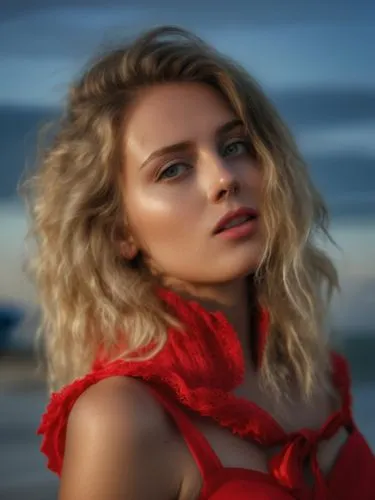 beach background,girl in red dress,portrait photography,portrait background,man in red dress,red,wallis day,in red dress,red cape,blonde woman,portrait photographers,red dress,coral,lady in red,girl on the boat,red coat,red gown,romantic portrait,retouching,malibu,Photography,General,Realistic