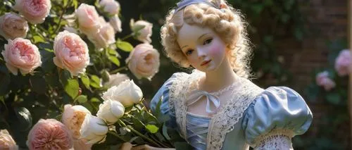 porcelain dolls,doll figure,garden fairy,female doll,garden decoration,porcelaine,hyacinth,girl in the garden,joint dolls,porcelain rose,doll figures,garden statues,eglantine,vintage doll,handmade doll,elizabeth i,garden decor,hyacinths,gingham flowers,cloth doll,Art,Classical Oil Painting,Classical Oil Painting 06