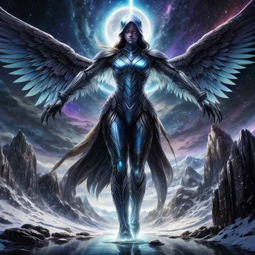 more human,archangel,the archangel,uriel,angelology,dark angel,blue enchantress,nebula guardian,angel of death,angel wing,ice queen,aporia,harpy,garuda,goddess of justice,guardian angel,heroic fantasy