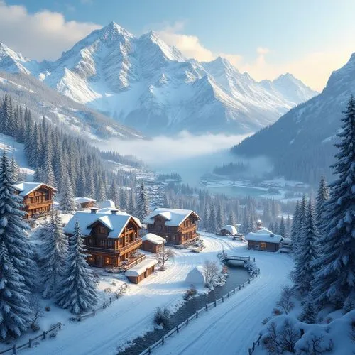 alpine village,winter village,the alps,mountain village,avoriaz,alpine region,snowy landscape,courchevel,snow landscape,swiss alps,alps,ski resort,winter landscape,suiza,high alps,wengen,christmas landscape,adelboden,southeast switzerland,eastern switzerland,Photography,General,Realistic