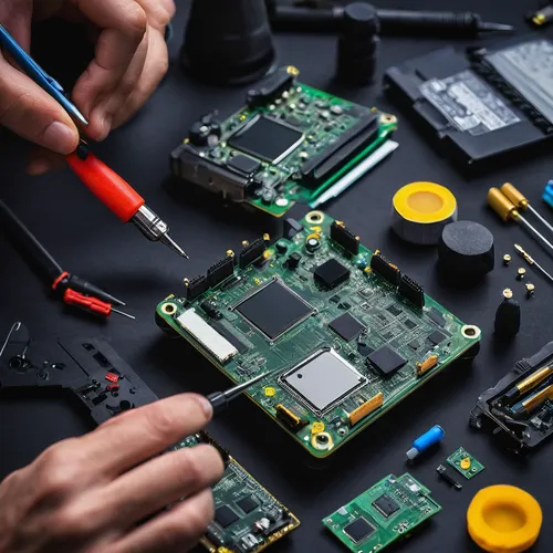 technician, steam deck, handheld gaming device, disassembling, small screwdrivers, electronic parts, circuit board, thermal paste application, screen replacement, joystick calibration, button testing,