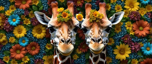 pam-flwr cute baby giraffe made of flowers,savannah background,realistic,highly detailed,realistic,lifelike,studio photo,highly detailed,colors,dynamic,cinematic,masterpiece,intricate,hdr,abstract fra