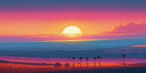 coast sunset,sunset beach,dream beach,oceanside,pink dawn,sunrise beach,sunset,beach scenery,sunset glow,beach landscape,dawn,unset,wavelength,horizon,sunrise,haulover,daybreak,dusk background,splendid colors,eventide,Conceptual Art,Fantasy,Fantasy 32