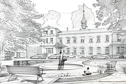 Two men sitting face to face drinking tea,paristech,the garden society of gothenburg,sketchup,penciling,school design,kongens,riksdag,drottningholm,carnavalet,pencilling,stortinget,unbuilt,renderings,