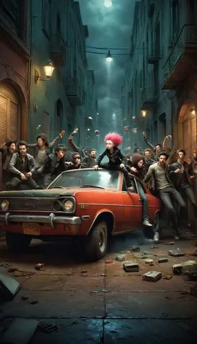 action-adventure game,riot,photo manipulation,game illustration,cuba background,station wagon-station wagon,notchback,sci fiction illustration,street dance,digital compositing,photomanipulation,game art,clash,musical background,dead pool,bottleneck,post apocalyptic,apocalyptic,adventure game,shooter game,Illustration,Abstract Fantasy,Abstract Fantasy 06