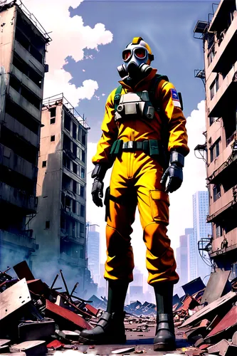 chernovol,chernogorneft,potemkin,apocalyptic,postapocalyptic,fallout,firebreak,post apocalyptic,patlabor,chernobyls,battlesuit,wasteland,engi,fnv,gunkanjima,chernorechye,kurilsk,doomsday,radiation,kurita,Illustration,Japanese style,Japanese Style 03