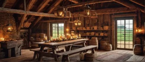 rustic aesthetic,rustic,breakfast room,cabin,wooden beams,country cottage,fireplace,log home,fireplaces,the cabin in the mountains,great room,home interior,interior design,dandelion hall,dining room,log cabin,fire place,kitchen interior,interior decor,apothecary,Illustration,Paper based,Paper Based 19