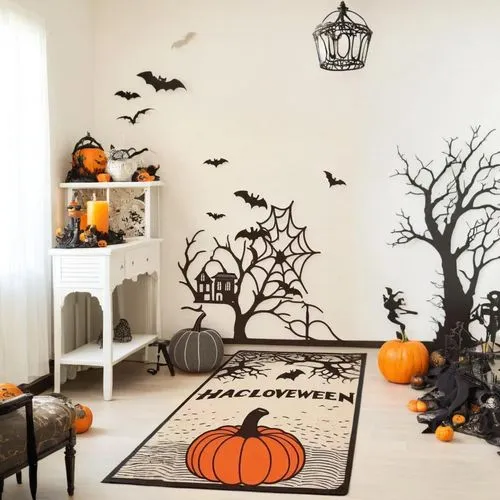 halloween travel trailer,halloween decor,halloween border,nursery decoration,autumn decor,decorative pumpkins